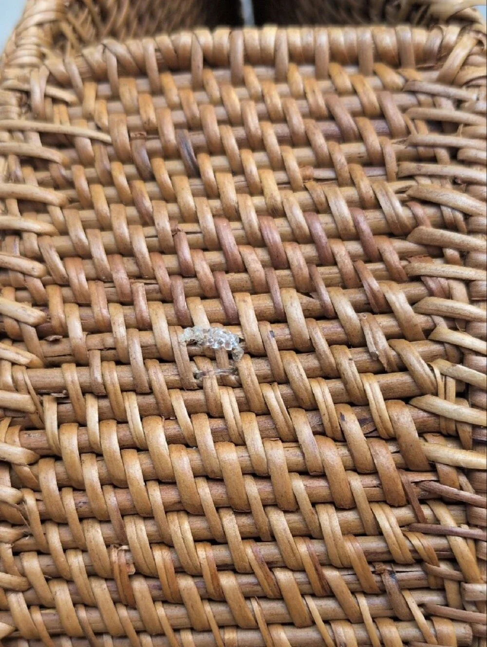 Anthropologie Woven Rattan Crossbody Bag in Brown